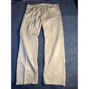 DOCKERS Chino Pants Men's 38/32 Tan Solid Mid Rise Straight Fit‎ 5-Pocket Design